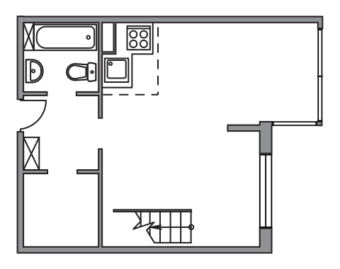 Студия 50.5 м²